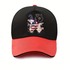 Red American Flag Sports Cap Outdoor Activities Hat