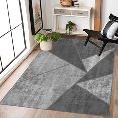 Large Geometric Washable Carpet - Anti-Skid, Waterproof, Antifouling