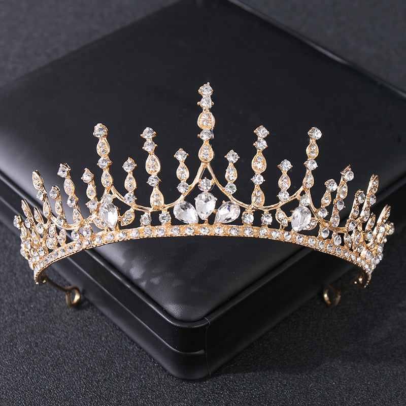 Vintage Silver Crown Bridal Headpiece Crystal Wedding Crown