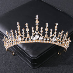 Vintage Silver Crown Bridal Headpiece Crystal Wedding Crown
