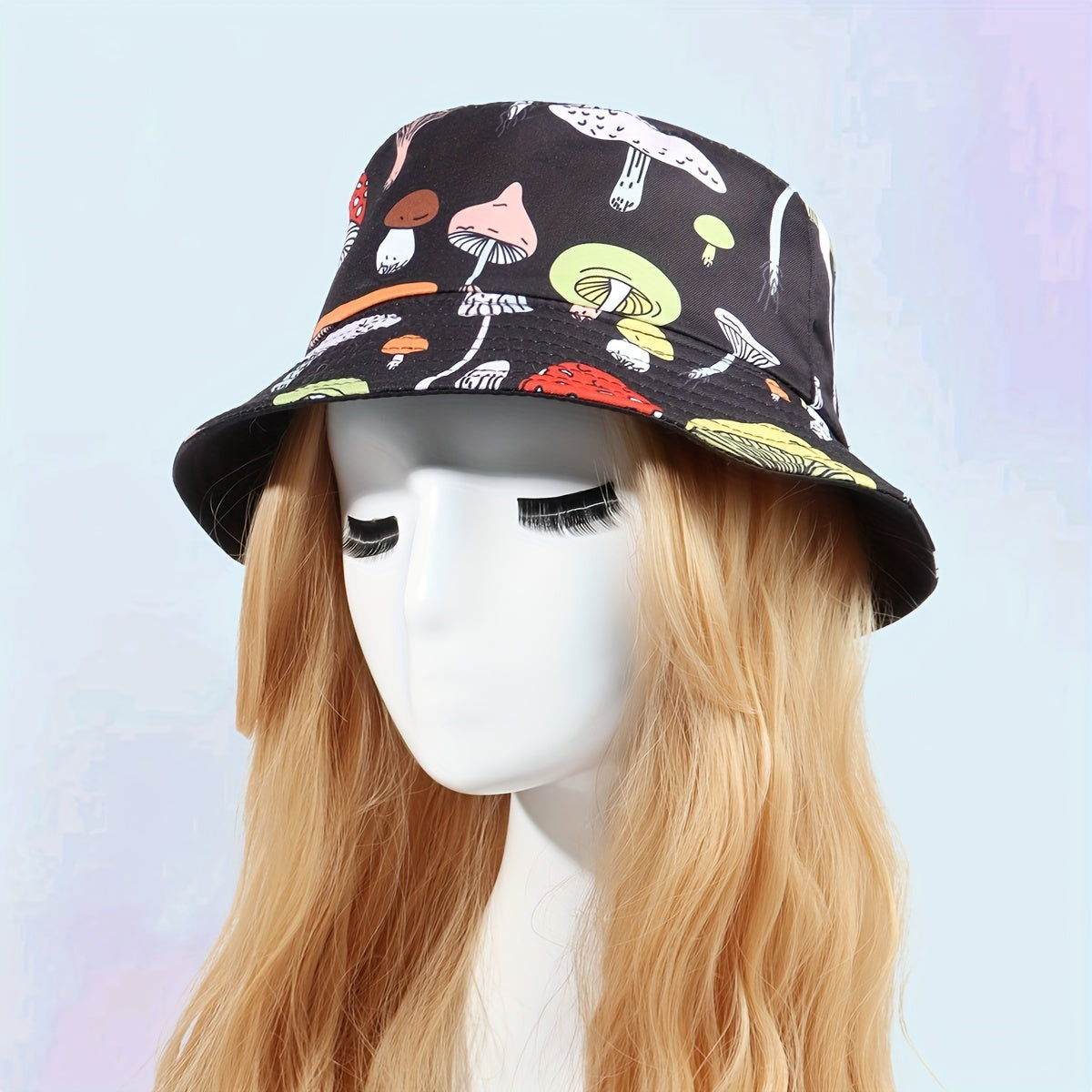 Colorful Mushroom Bucket Hat Unisex Fisherman Cap