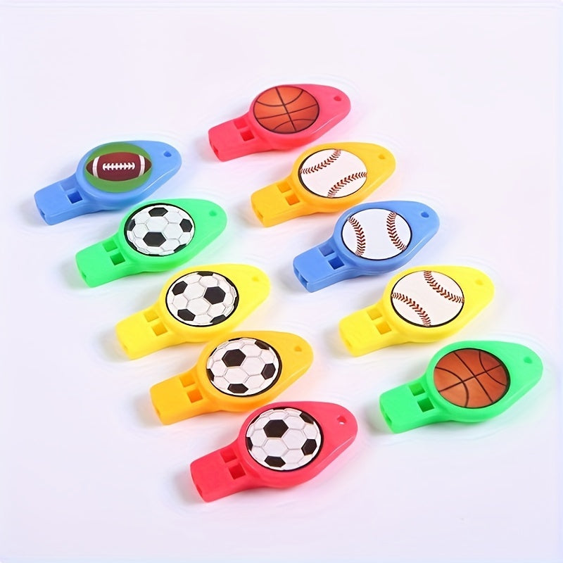 5pcs Portable Whistle With Cartoon & Ball Pattern for Sports