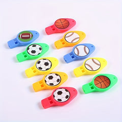 5pcs Portable Whistle With Cartoon & Ball Pattern for Sports