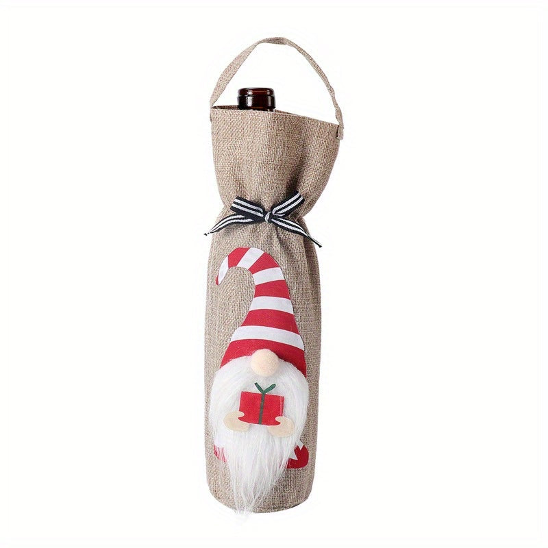 Christmas Faceless Old Man Doll Wine Bottle Cover