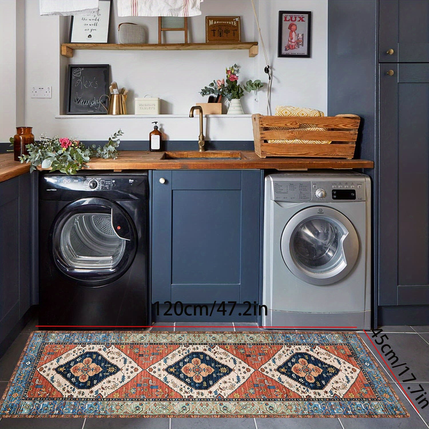 Bohemian Style Quick Dry Anti-slip Absorbent Foam Bath Mat