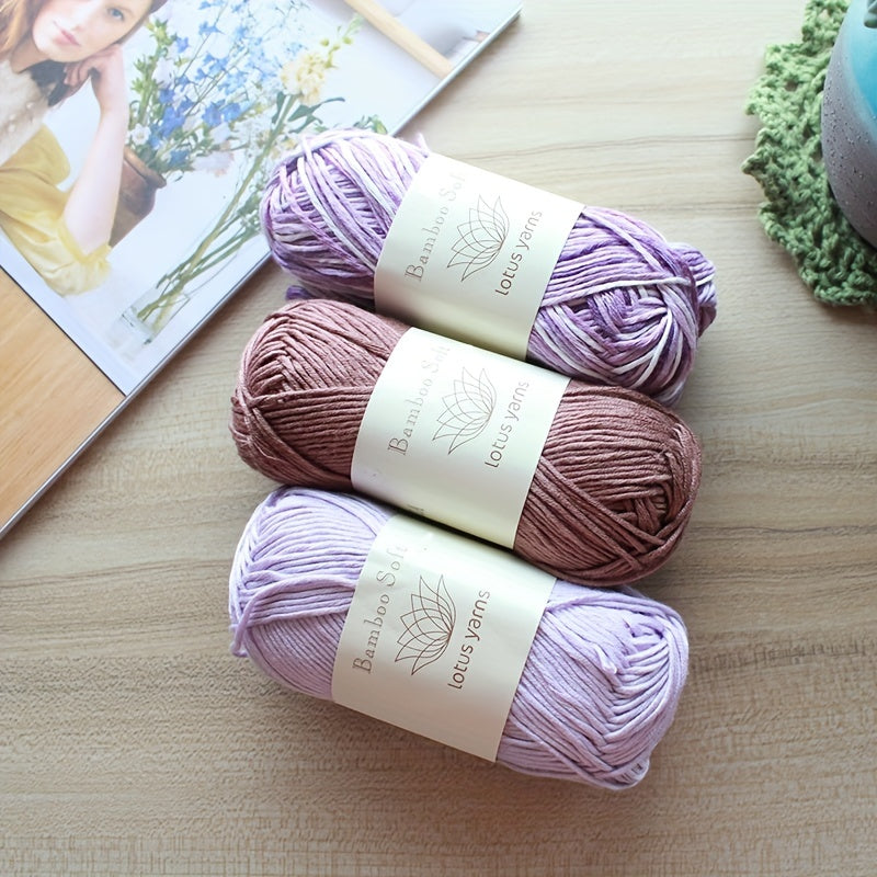 2pcs 50g Lotus Yarns Bamboo Soft Yarn Hand Knitting Yarn Baby Craft DIY