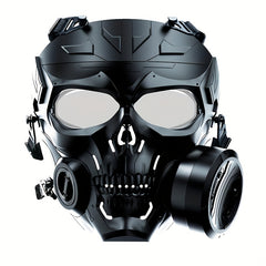 Halloween Mask Mechanical Skull Double Fan Tactical Protective Mask