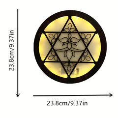 LED Fairy Tale Shape Light Retro Wooden Sign Hanging Decoration