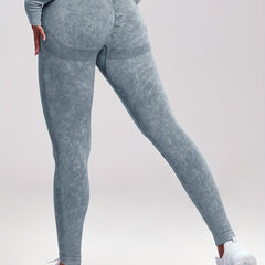High Waist Skinny Leggings Stretchy Casual Every Solid