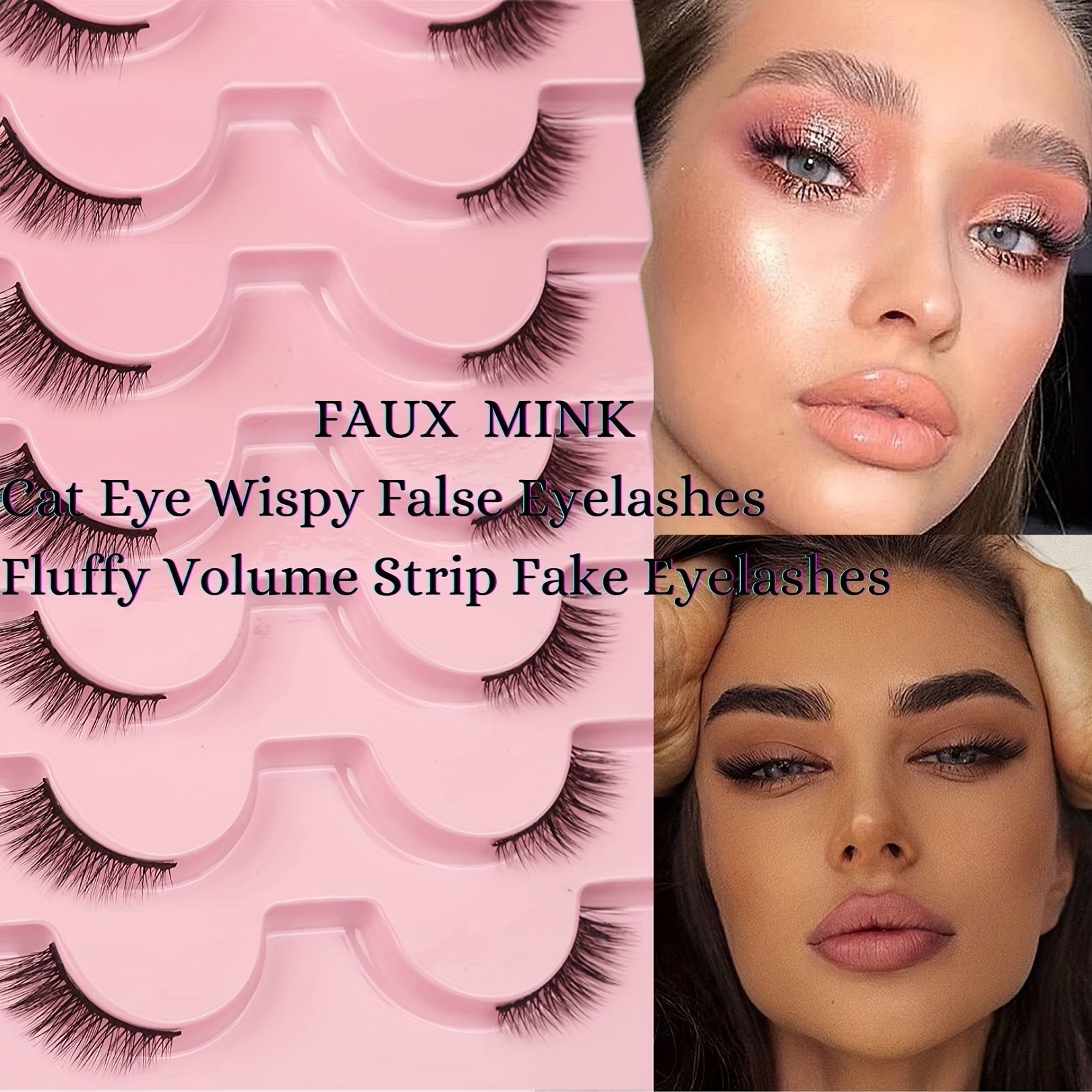 Natural Fluffy Faux Mink Lashes for Bold Look