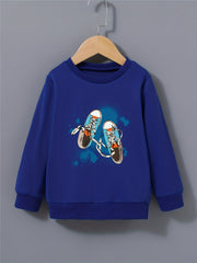Canvas Shoes Pattern Kid's Sweatshirt Paint Splash Print Long Sleeve Top