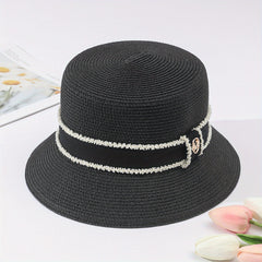 Casual Sunscreen Bucket Hat Band Decor Beach Hats For Women