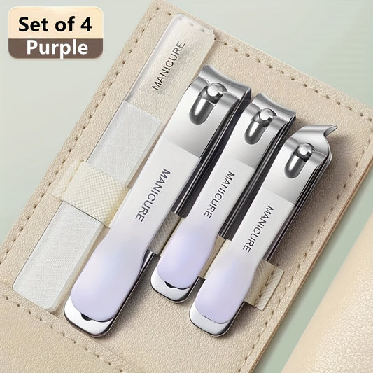 10pcs Nail Clipper & Ear Spoon Set Stainless Steel Nail Trimming Tools