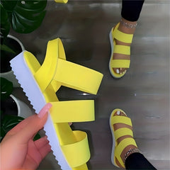Women's Flat Open Toe Casual Sandals Ankle Strap