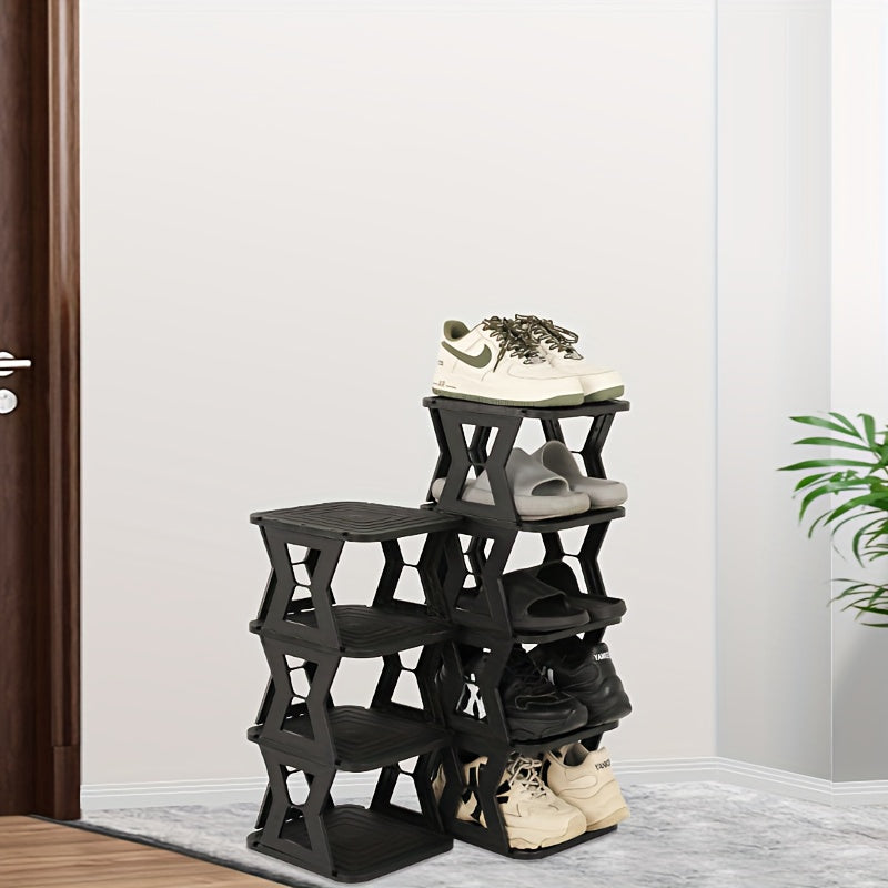 Folding Shoe Rack Bathroom Toilet Shoe Storage Shelf