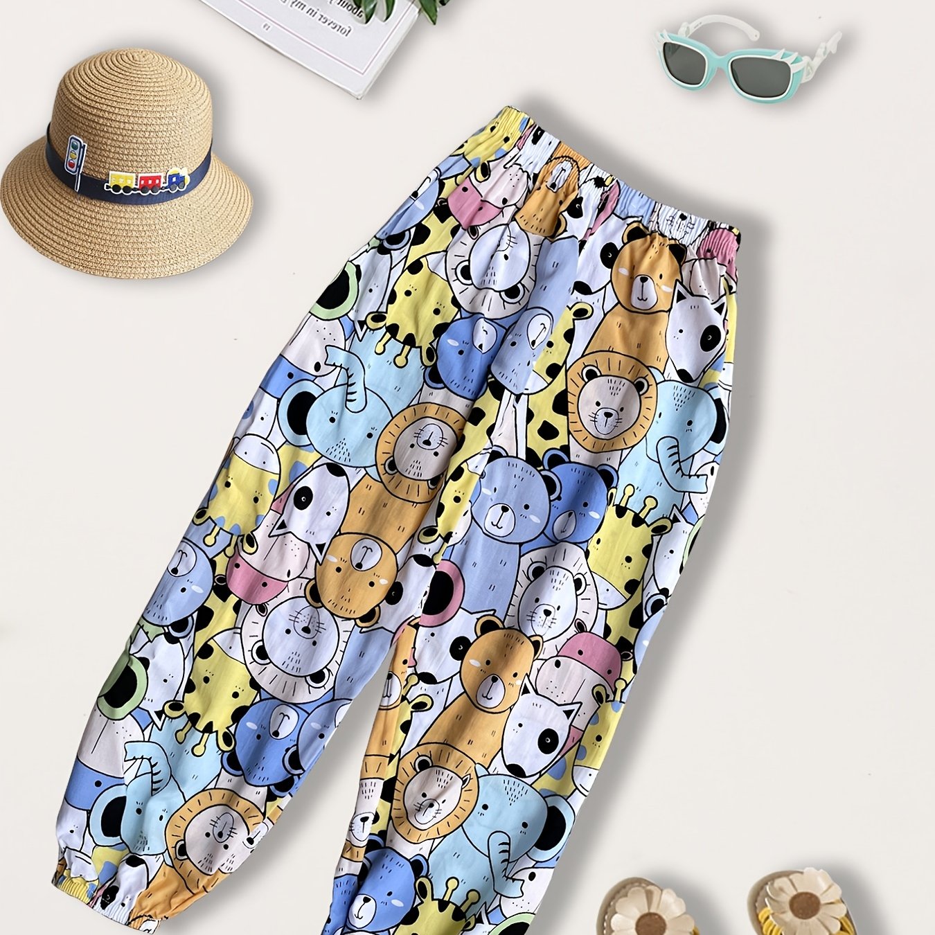 Kids Girls Harem Pants Casual Animal Pattern Joggers