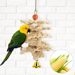 17pcs Parrot Bird Toys Set Swing Rattan Ball Bell Toy For Budgie Cockatiel