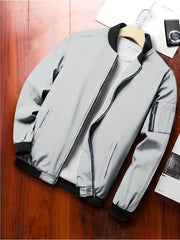 Men's Classic Track Jacket Baseball Collar Zip Up