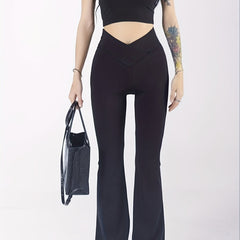 Flare Leg Pants High Waist Sexy Slim