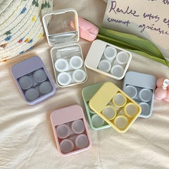 Travel Lens Case Box Mirror Tweezers Remover Tool Solution Bottle