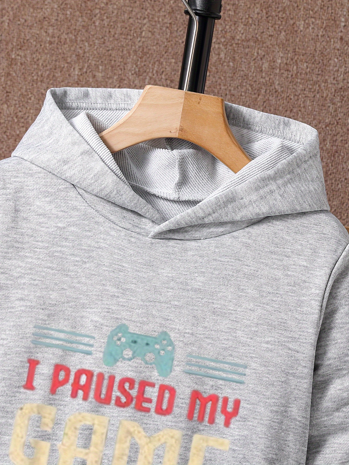 Boys Casual Long Sleeve Hooded Sweatshirt & Sweatpants Set