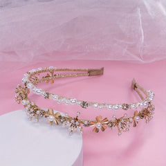 Rhinestone Pearl Headband Bridal Wedding Hair Accessory