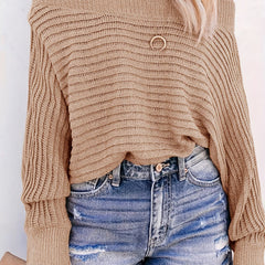 Sexy Sweater Women's Off Shoulder Long Sleeve Pullover Jumper