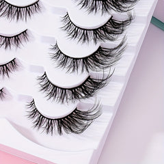 7 Pairs 5D Crisscross False Eyelash Fluffy Wispy Long Lash Extension 20mm