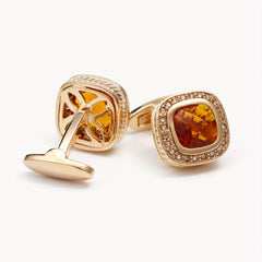 Zircon Inlaid Men's Cufflinks Closure Buckle