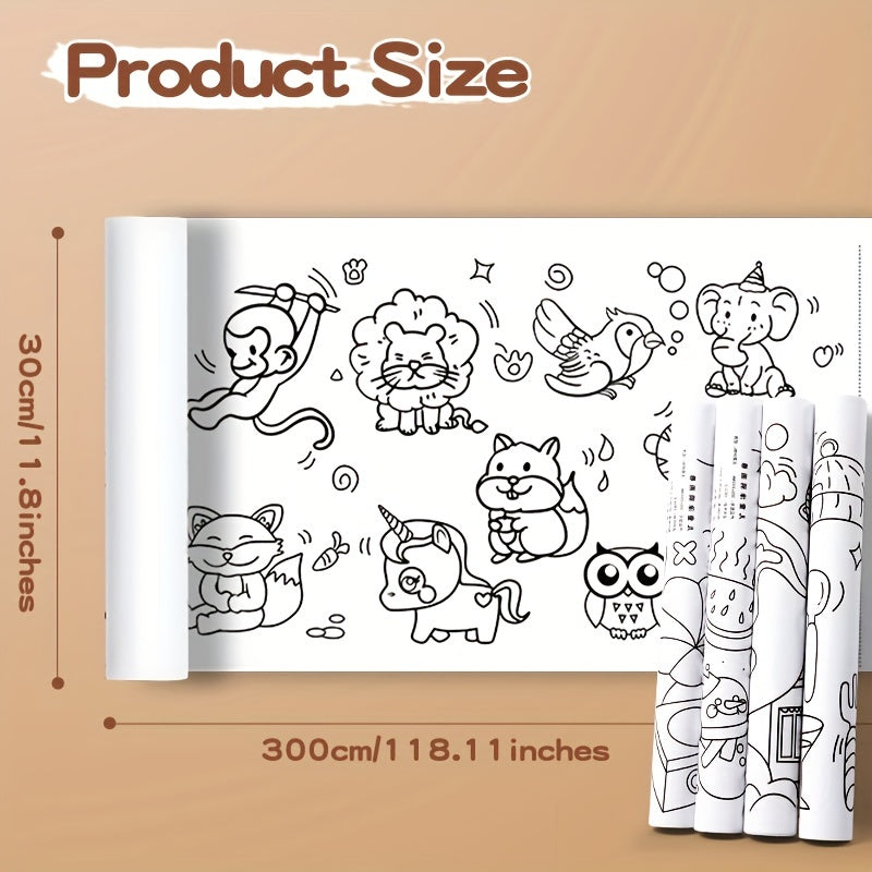 Large Coloring Poster Roll Paper for DIY Painting - Ideal Gift for Class