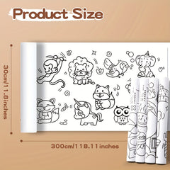 Large Coloring Poster Roll Paper for DIY Painting - Ideal Gift for Class