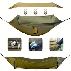 3-in-1 Hammock With Mosquito Net & Sun Shelter Waterproof Double Sleeping Campin