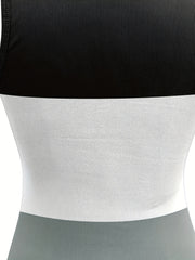 Scoop Neck Sleeveless Tank Top Casual Block Button Front