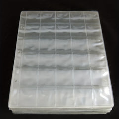 30-Pocket Coin Holder Sheets for Album Storage
