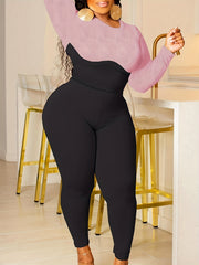 Colorblock Top & Leggings Set
