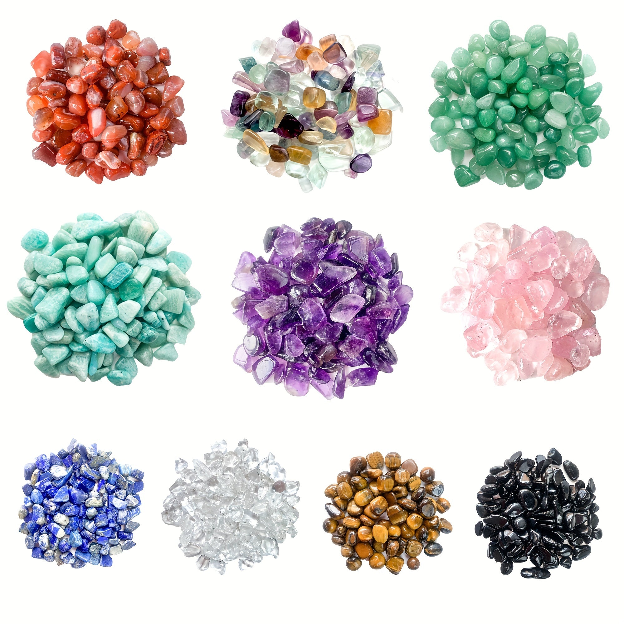 2LB 10 Rare Crystal Gem Collection Box Reiki Healing Wishing Bottle Inlay Wood A