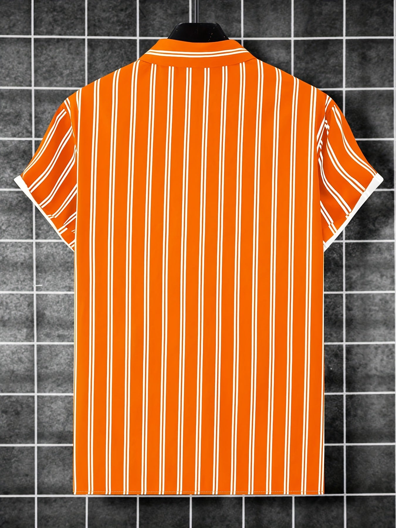 Men's Striped Print Casual Shirt for Summer