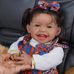 20 Inch Open Eyes Reborn Dolls Realistic Dolls W/ Hair Clothes Body