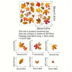 Thanksgiving Maple Leaf Butterfly Window Sticker