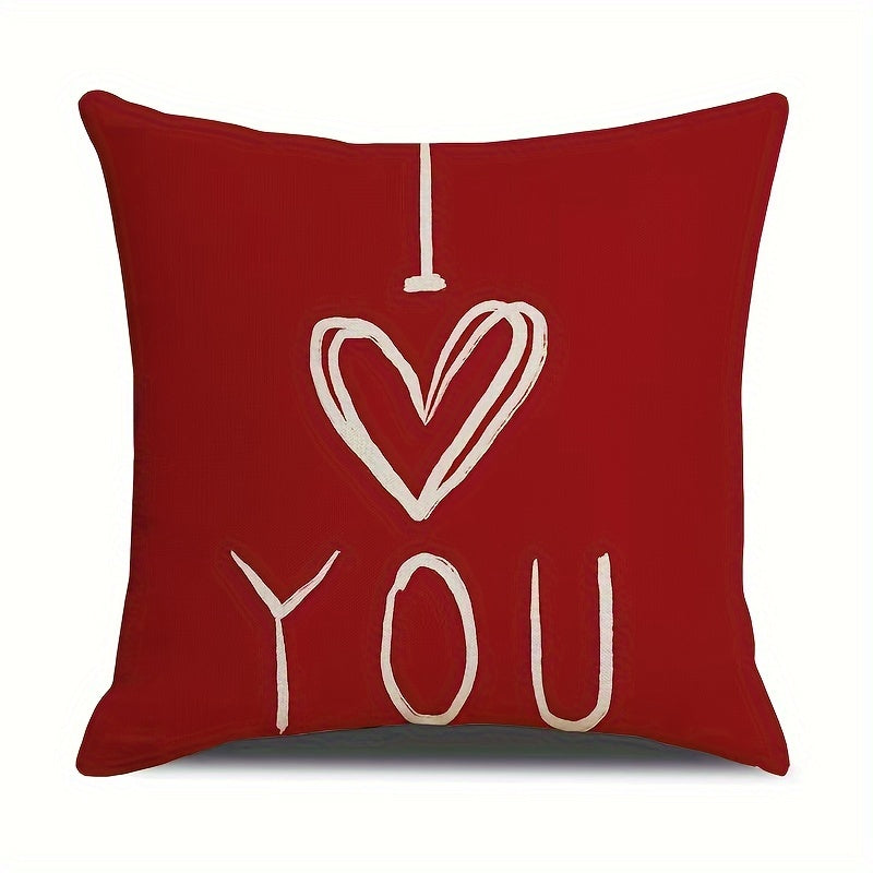 Set of 4 Linen Printed Throw Pillow Covers