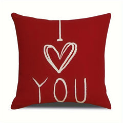 Set of 4 Linen Printed Throw Pillow Covers