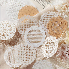 10 Sheets Vintage Lace Hollow Out Scrapbook Paper Non sticky Note Card