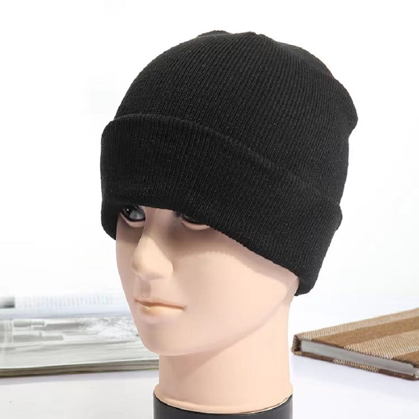 Men's Knit Beanie Hat Classic Plain Cap