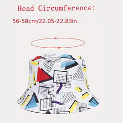 3D Print Double-sided Bucket Hat Summer Beach Sunshade Hat