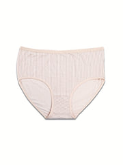 4 Pack Plus Size Panties Set Women's Plus Size Mid Waisted Soft & Breathable