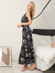 Moon Print Lounge Dress Women's Loungewear