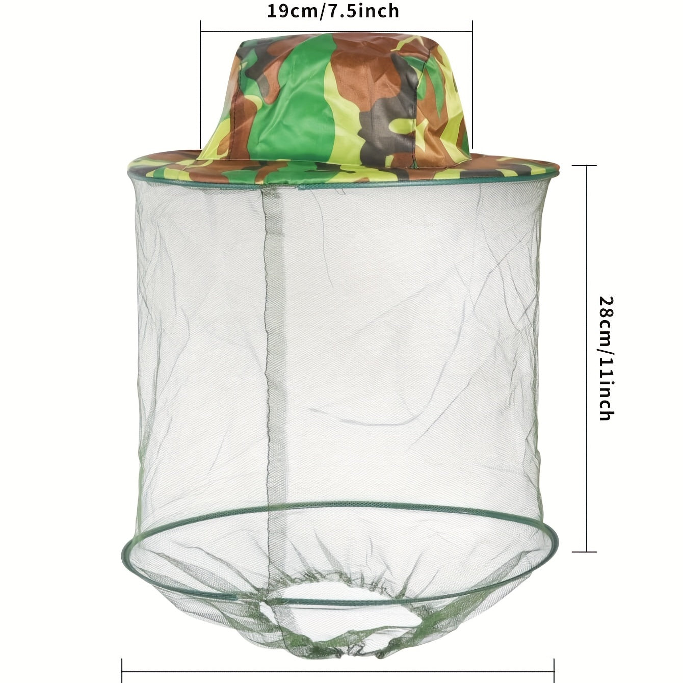 Camouflage Mosquito Repellent Hat for Fishing Outdoor Activities