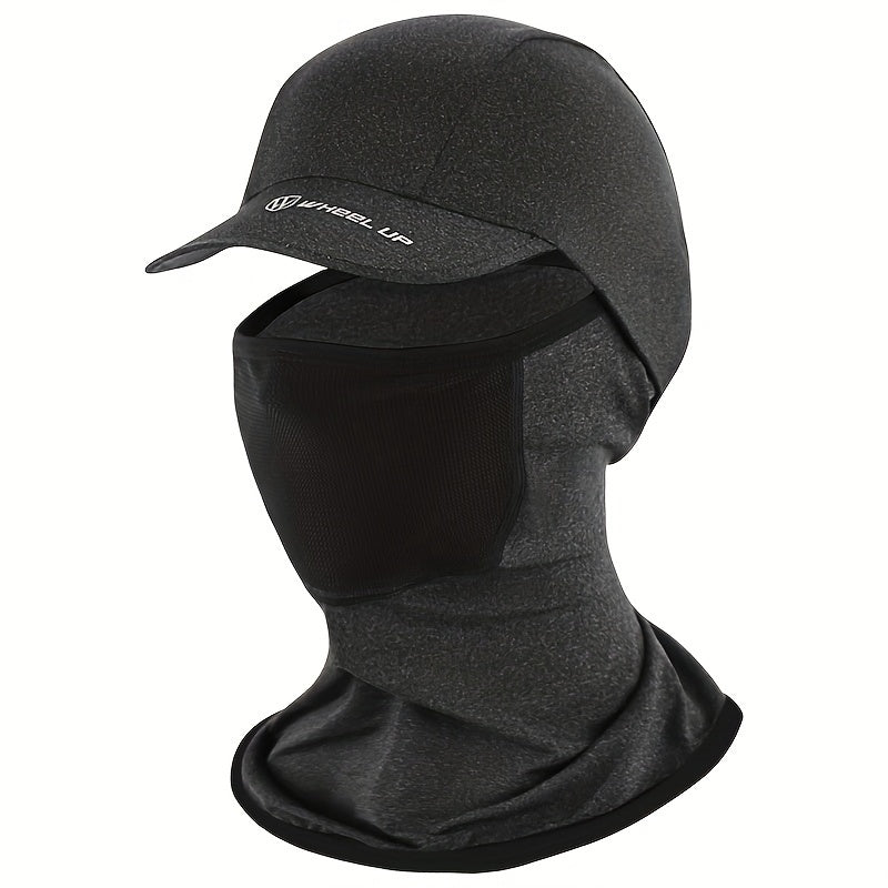 Ice Silk Balaclava Summer Hood Full Face Cover Mask Cap Hat with Brim