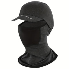 Ice Silk Balaclava Summer Hood Full Face Cover Mask Cap Hat with Brim