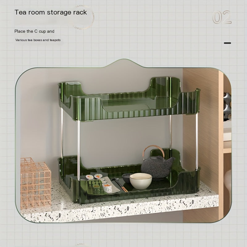2 Tier Storage Rack Cosmetics Kitchen Miscellaneous Storage Box